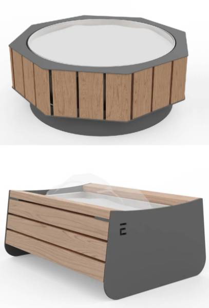All Urban - Planters - Steel Planters with Solid Wood or ACM