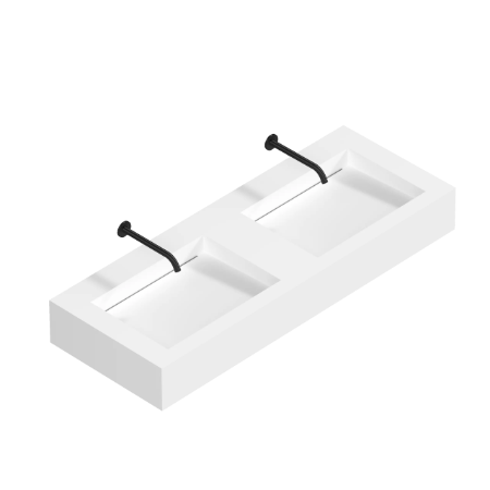 Monolith M Series - 450mm depth - Wall-mounted Monolithic Washbasins