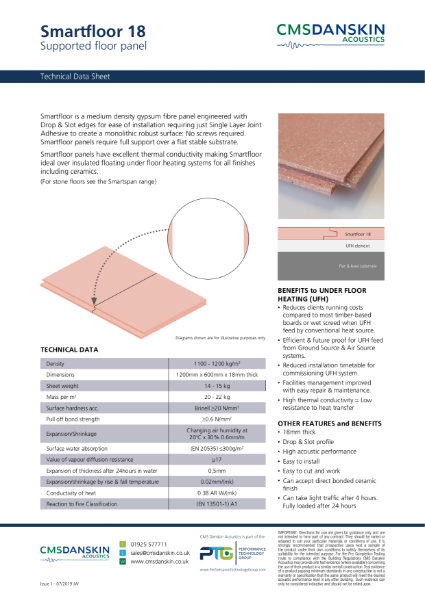 CMS Danskin Acoustics Smartfloor 18 - TDS issue 1 07 2019