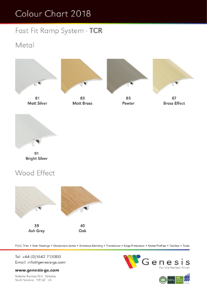 TCR Colour Chart