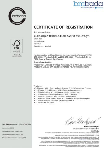 Chain of Custody Certification BM Trada