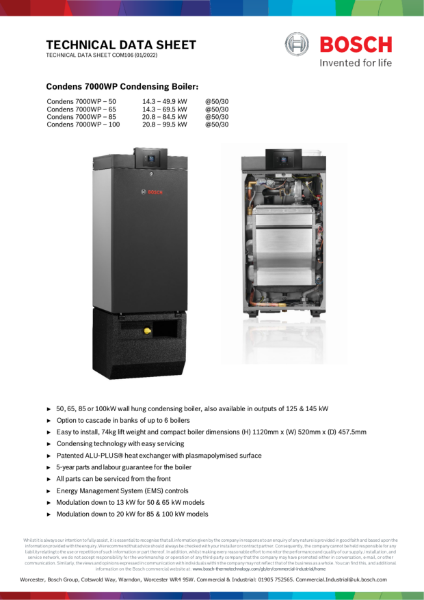 Condens 7000 WP 50—100 kW Boiler
